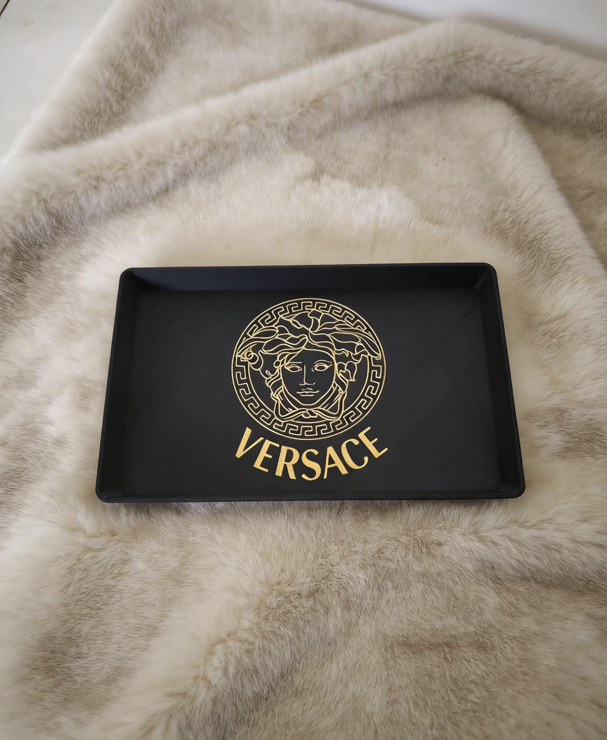 Versace inspired Black and Gold Medusa Tray - photo 3
