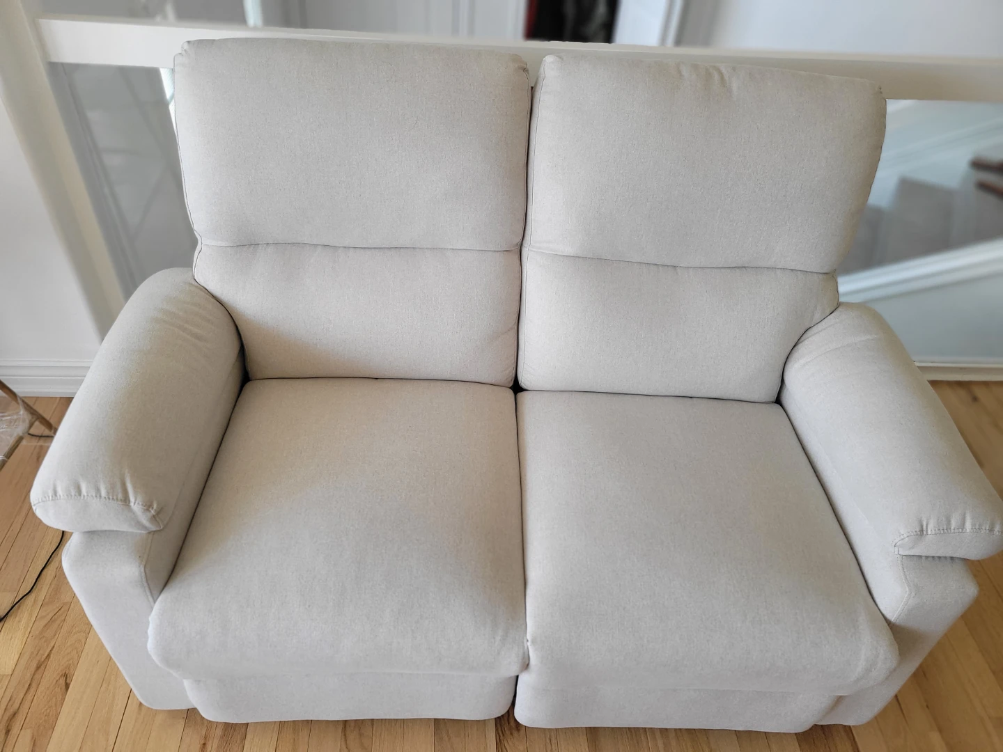 Light Beige Loveseat Recliner