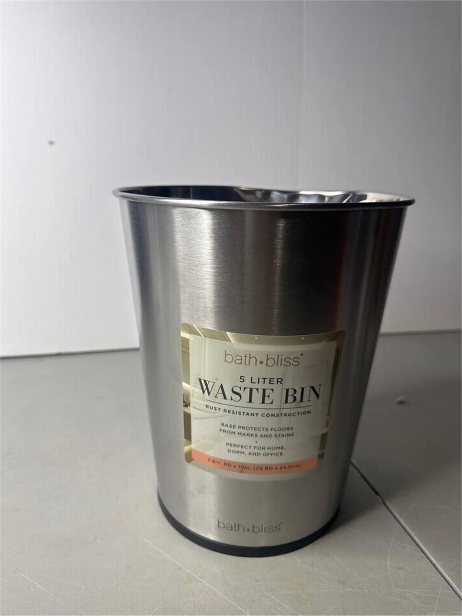 Bath Bliss 5 Liter Stainless Steel Waste Bin