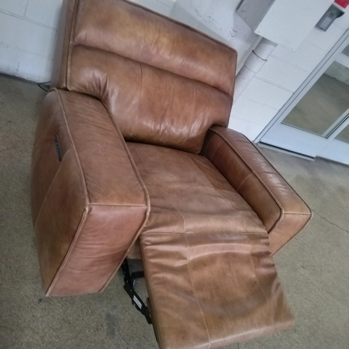 Brown Leather electric Recliner Armchair