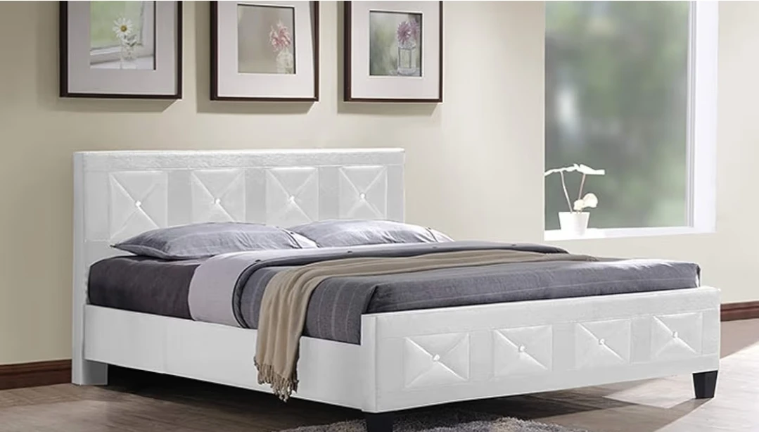 Aery Imports Aerys Crystal Tufted Queen Bed Frame - photo 5