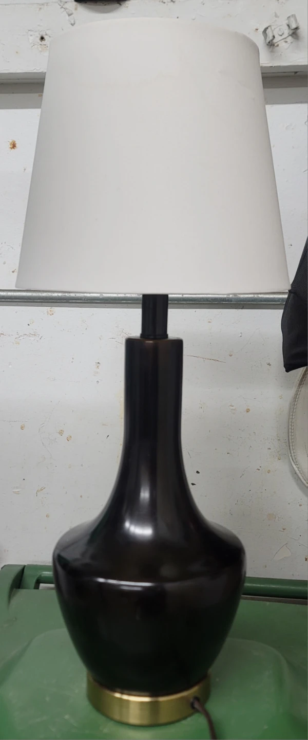 Table Lamp with White Shade