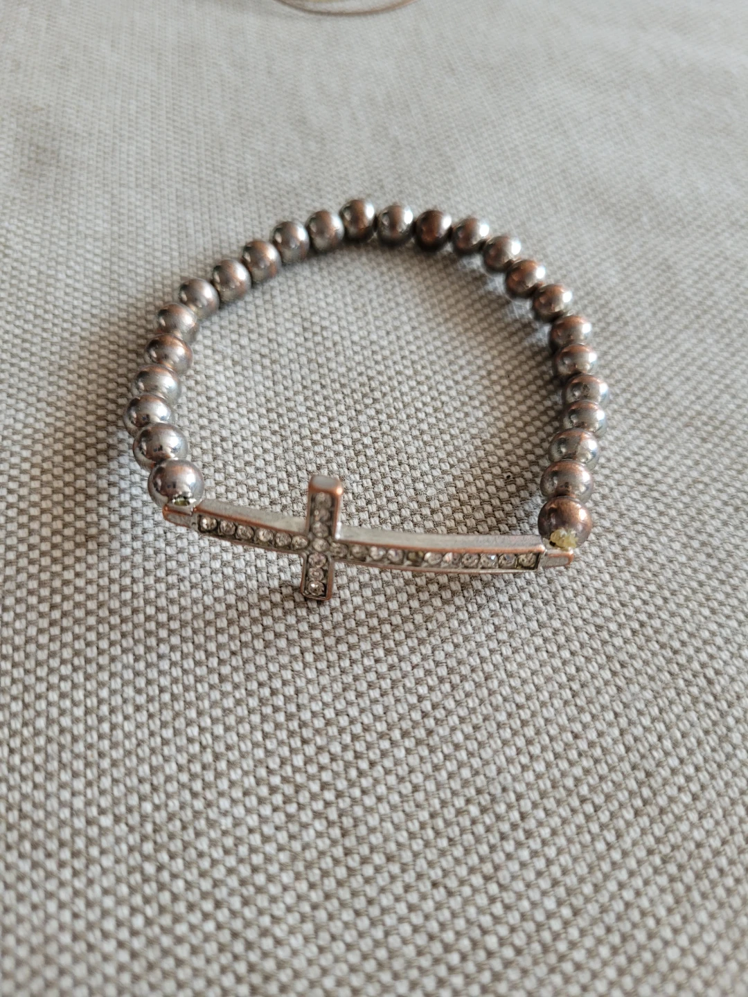 Stretch Bracelet with Cross Charm