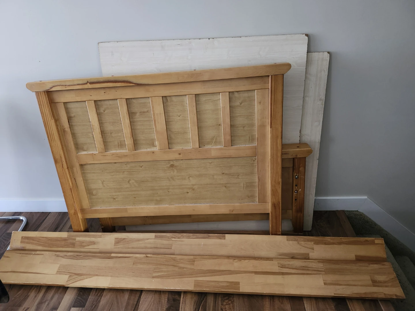 Solid Twin Wood Bed Frame - photo 5