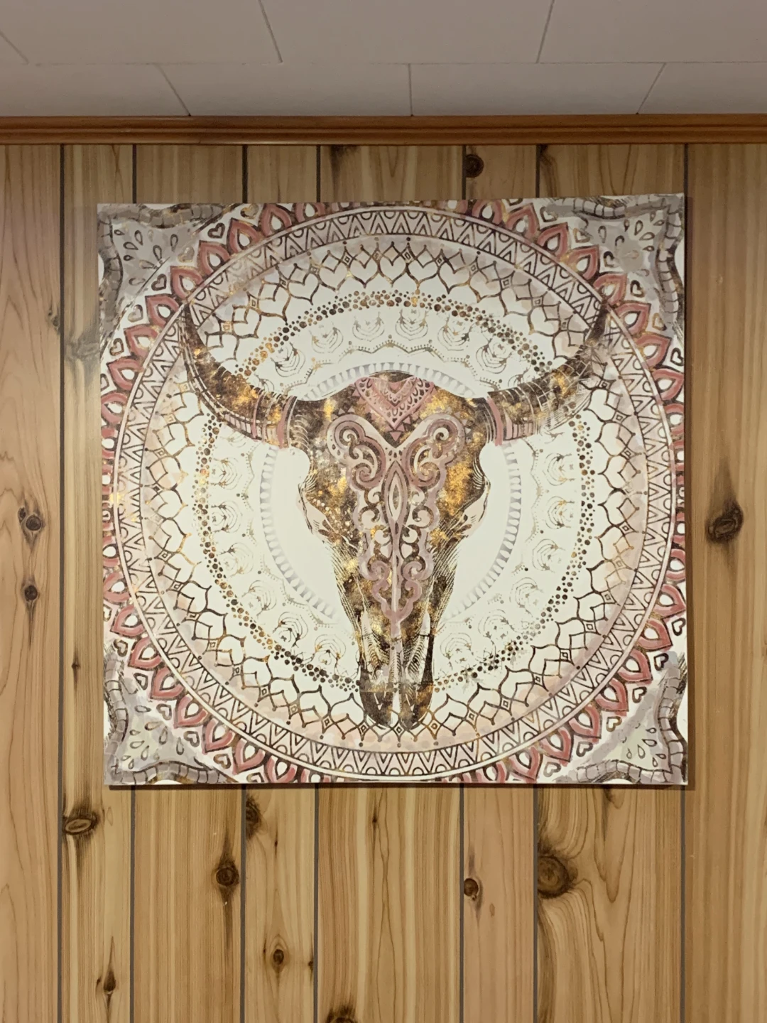 Wall Art - Bull Skull Mandala Design - photo 2