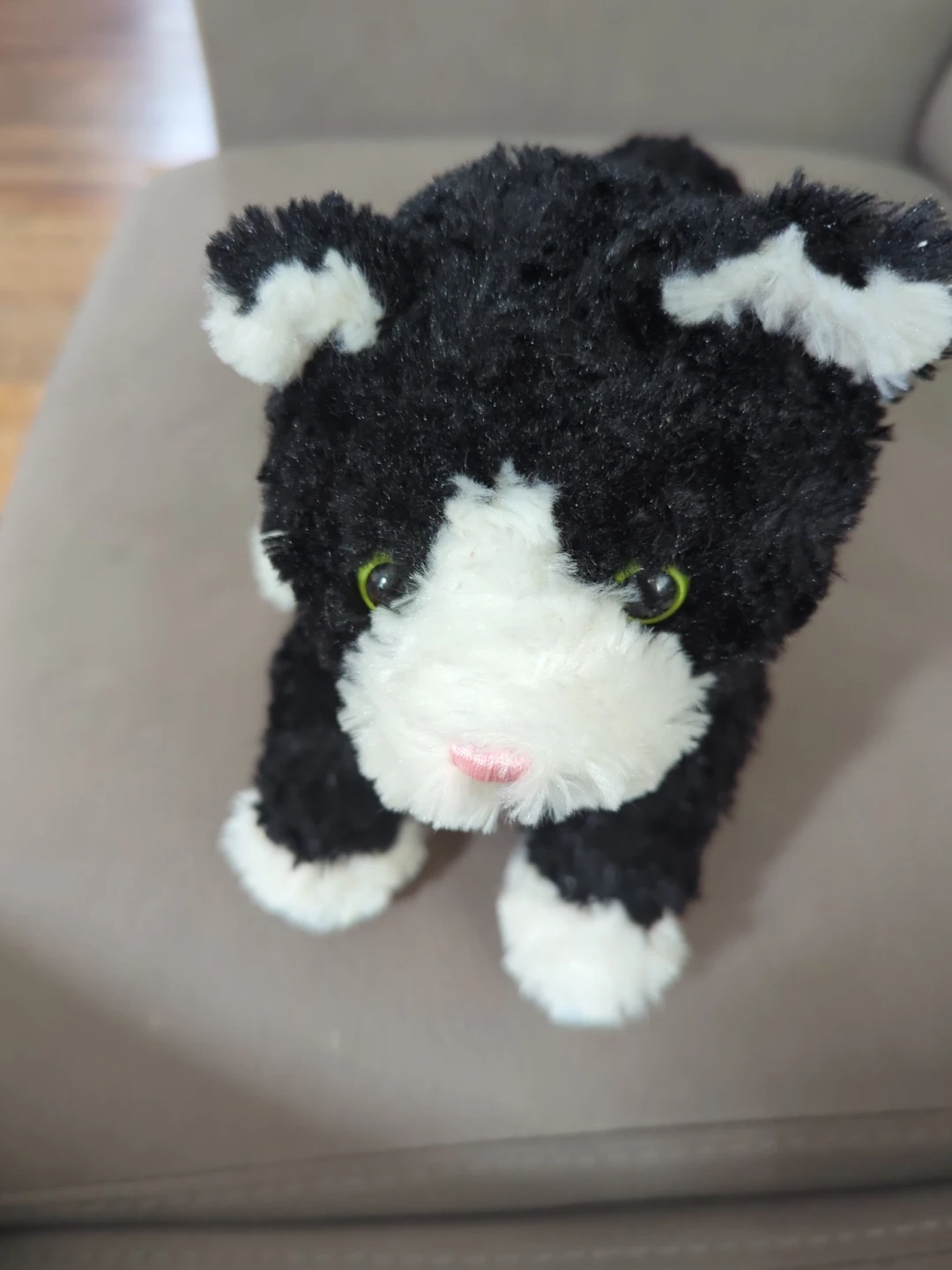 Black and White Cat Plush Toy - photo 2
