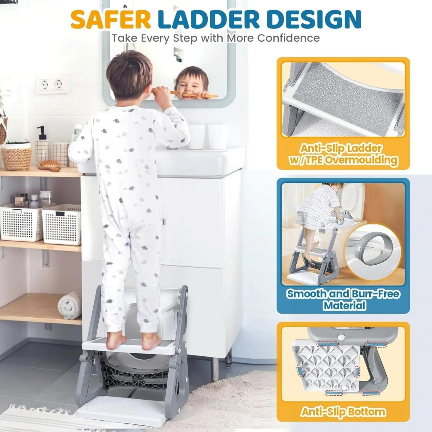 Kids Toilet Training Potty Seat with Ladder - photo 2