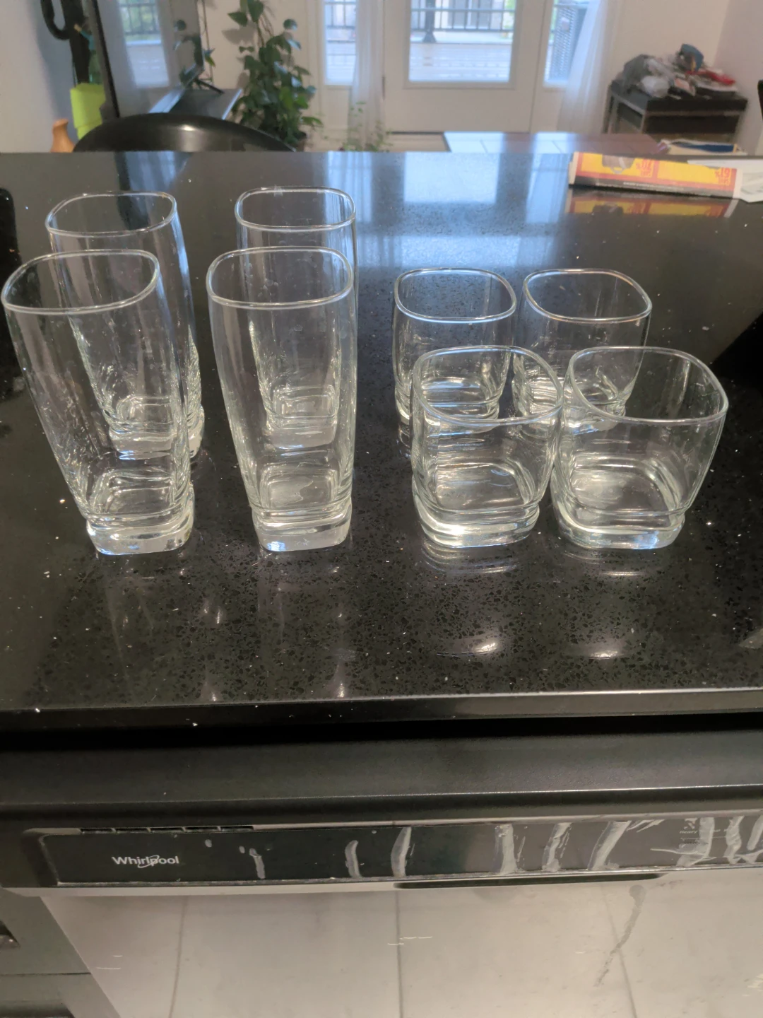 Set of 8 Clear Glass Tumblers - photo 2