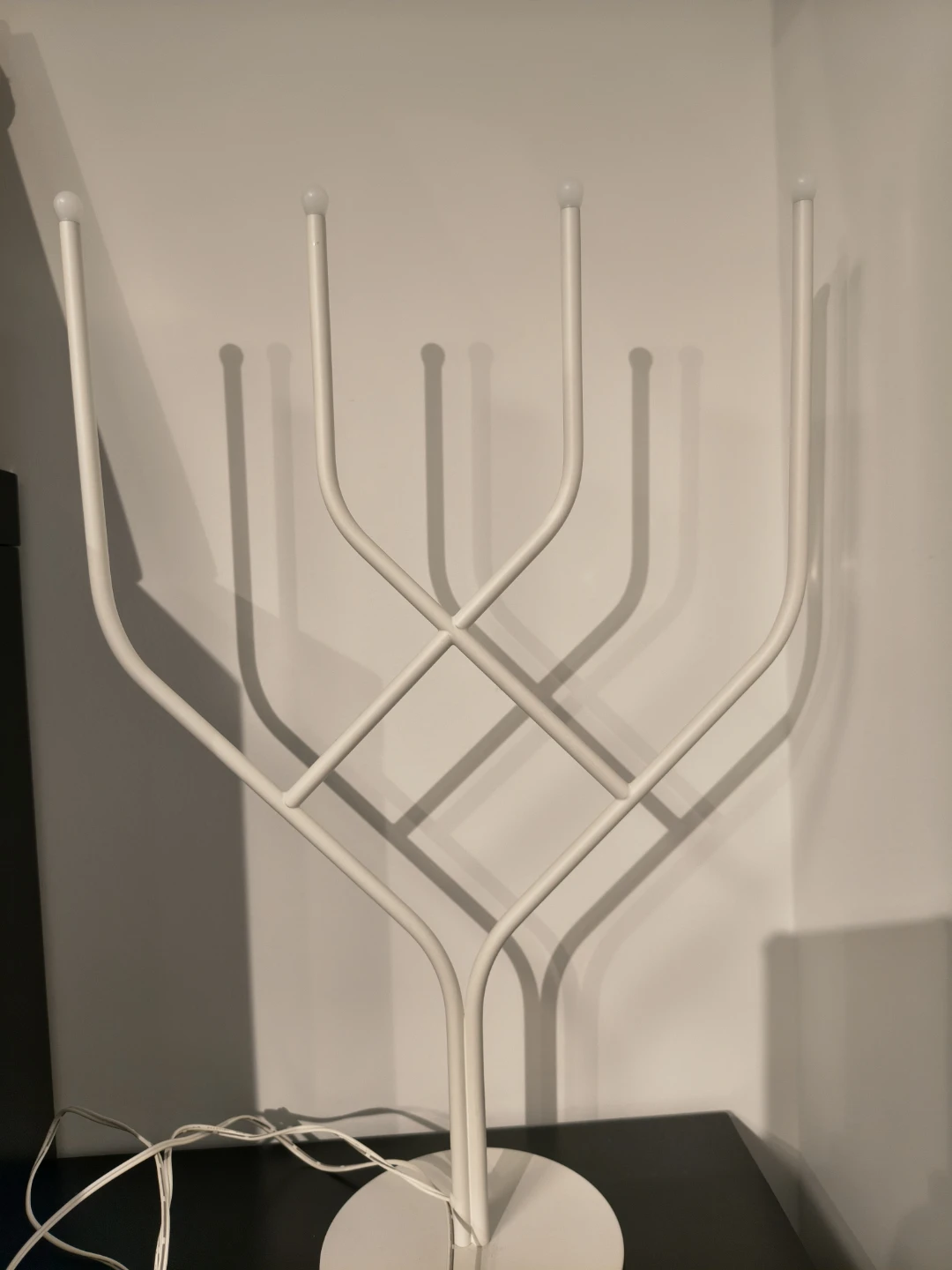 White Menorah Table Lamp - photo 5
