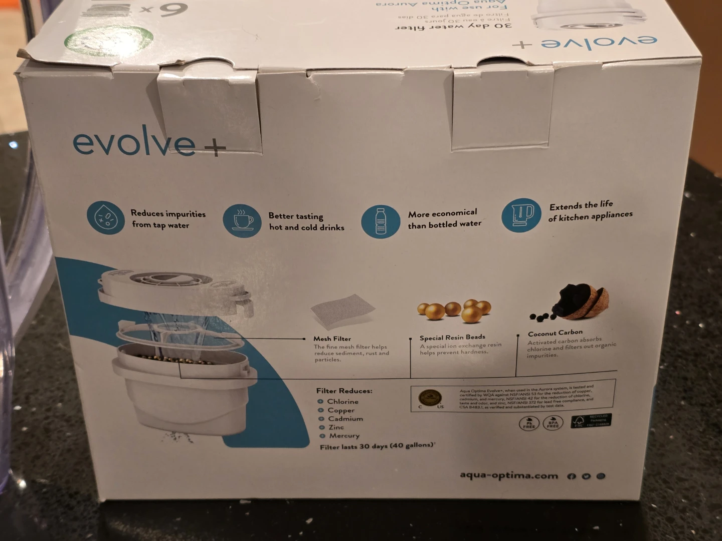 Aqua Optima Evolve+ Multi-Fit Water Filter Refills (6 Pack) - photo 4
