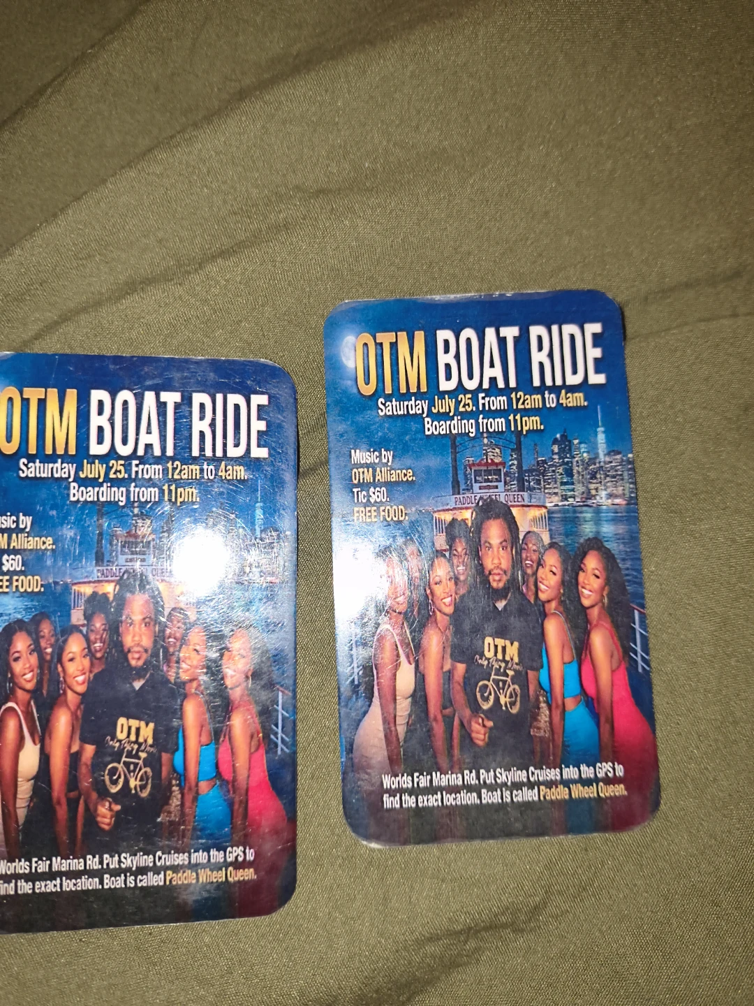 OTM Boat Ride Ticket