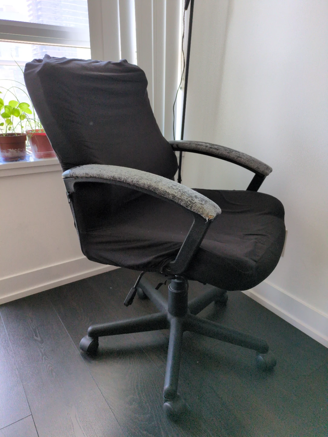 Office Chair with Black Cover