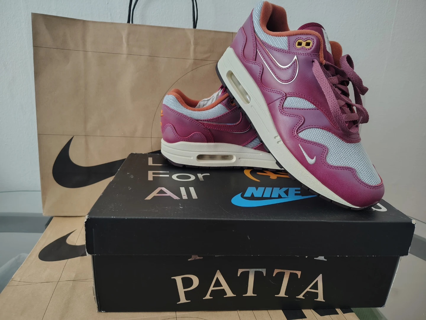 Nike Air Max 1 Patta Burgundy