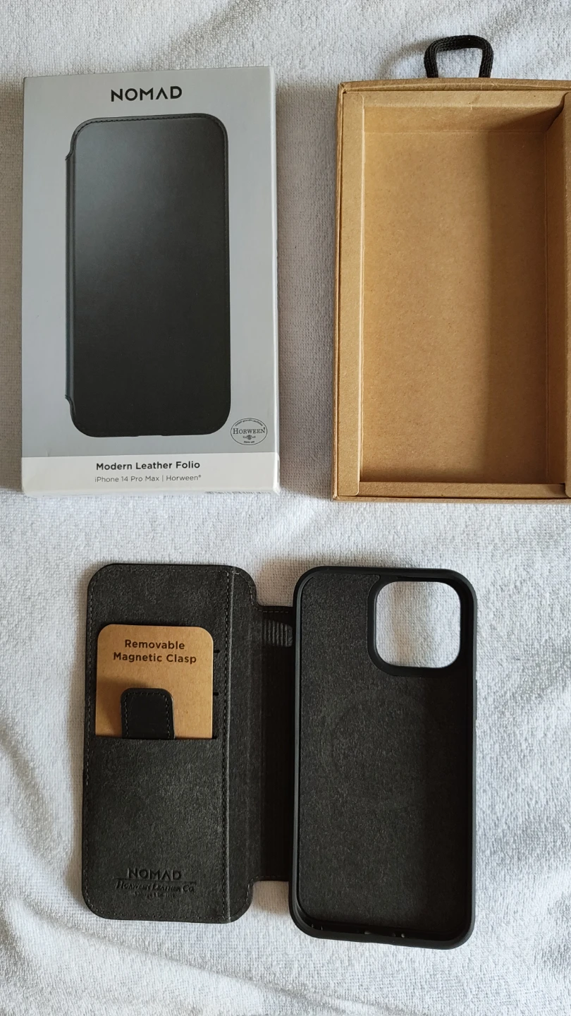 📱✨ NEW Nomad iPhone 14 Pro Max Case in BLACK HORWEEN leather - photo 2