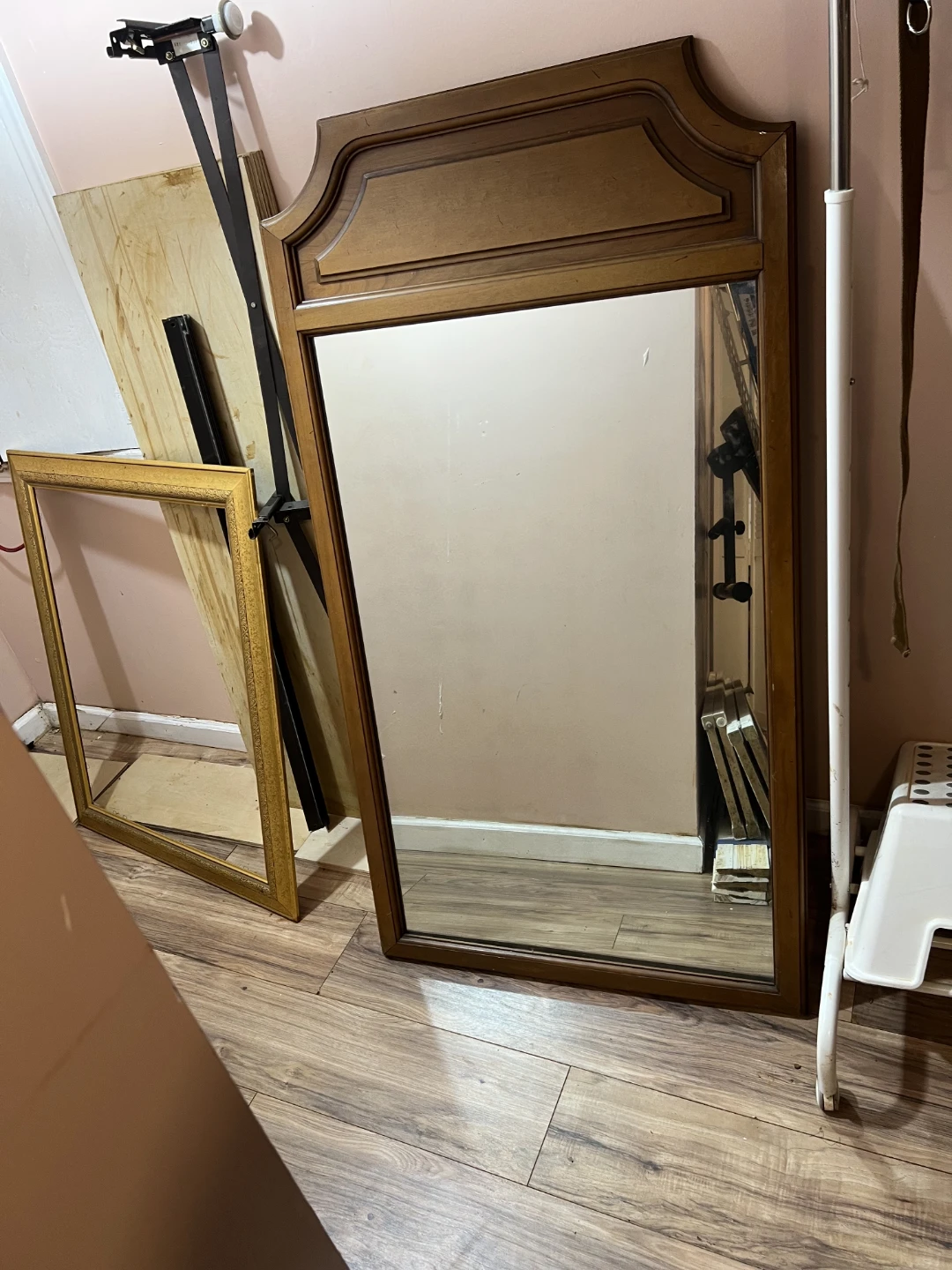 Vintage Wooden Frame Mirror