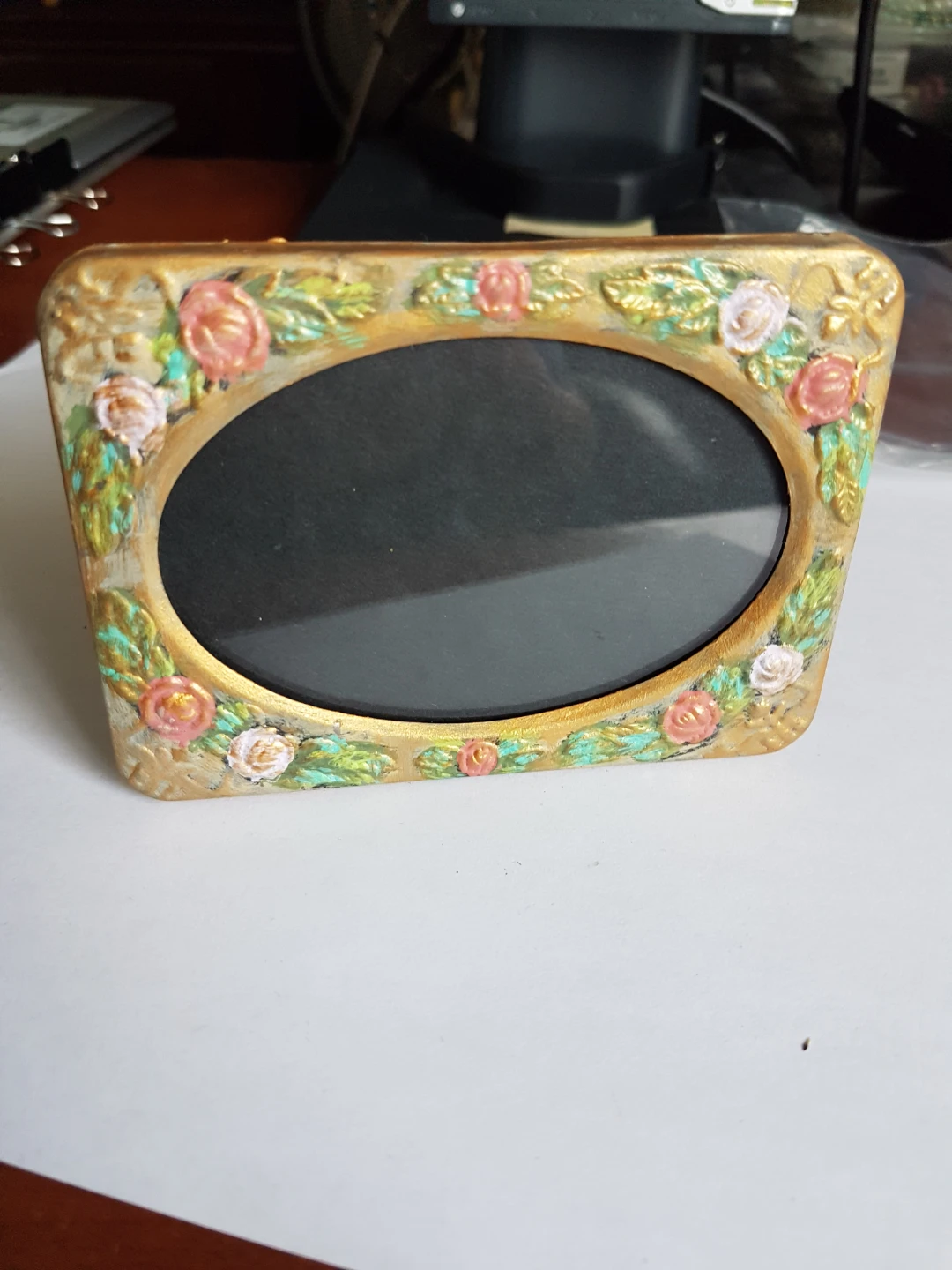 Decorative Picture Frame with Floral Accents - photo 2