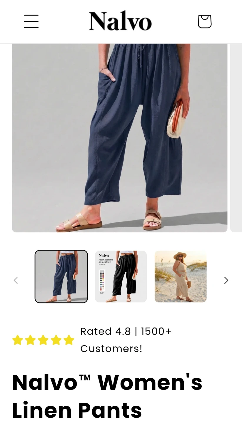 Nalvo Women's Linen Pants