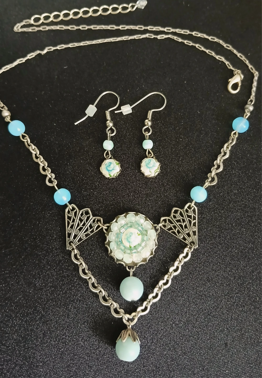 Vintage Artisan Necklace and Earring Set