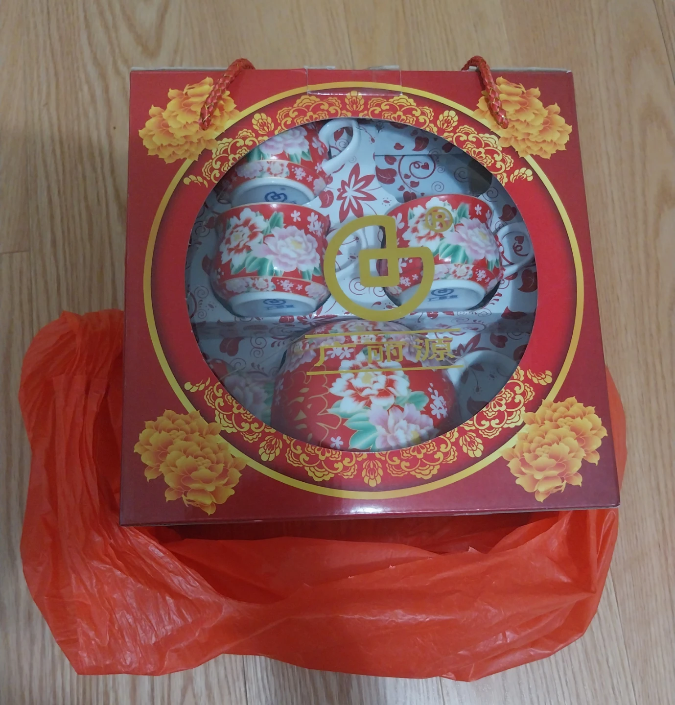 Floral Chinese Teapot Cups Tray Set for Wedding / Special Events