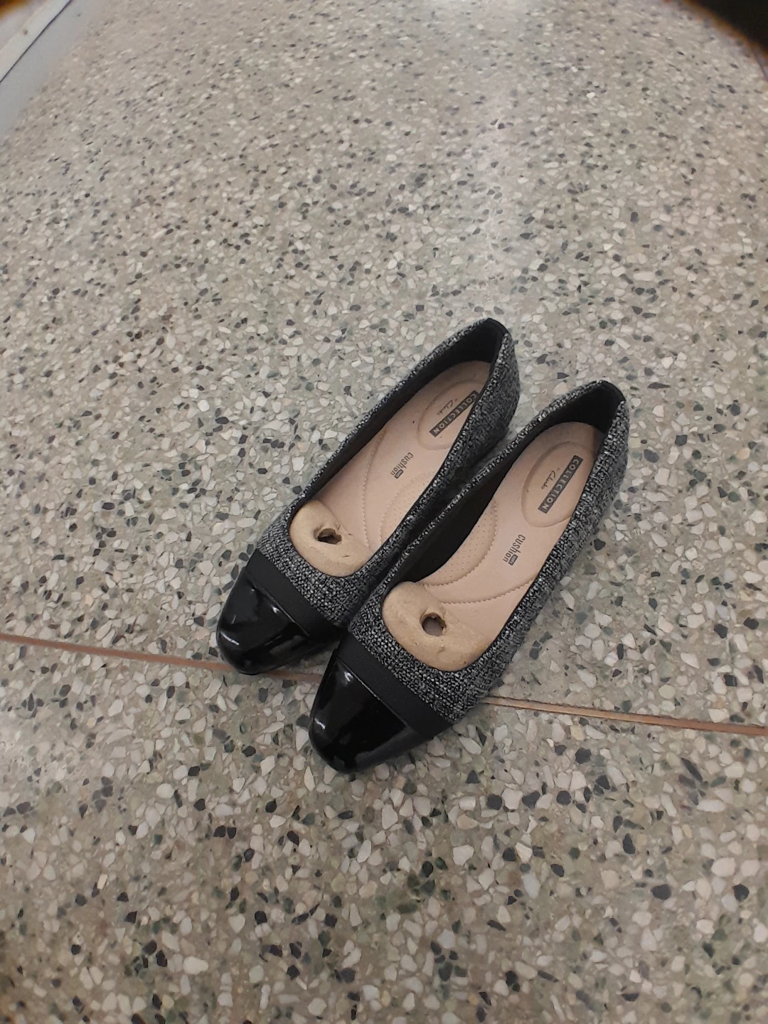 Clarks Women's Black Tweed Ballet Flats Size 8.5 - photo 2