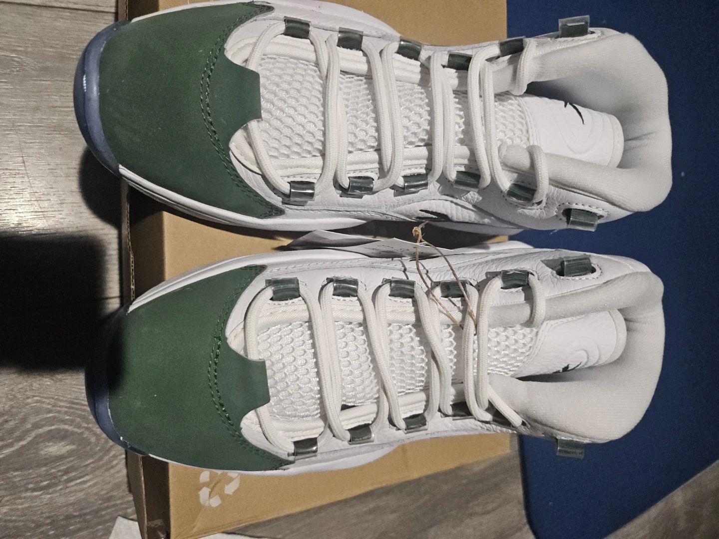 Reebok Question Mid White/Green Basketball Shoes