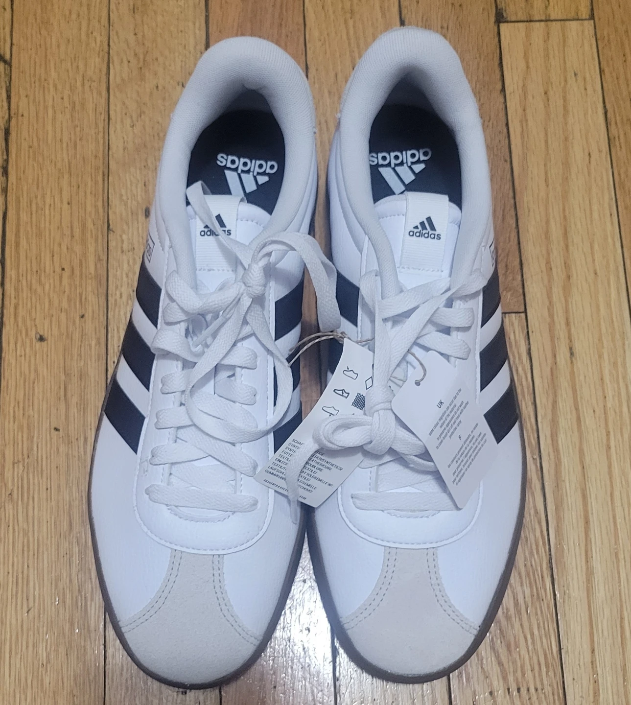 Adidas VL Court 3.0 Men's Sneakers - White/Navy - Size 11