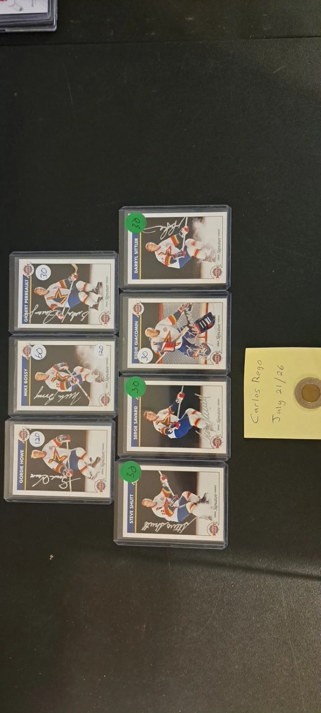 1993 Zellers Hockey Greats autographed lot including Gordie Howe
