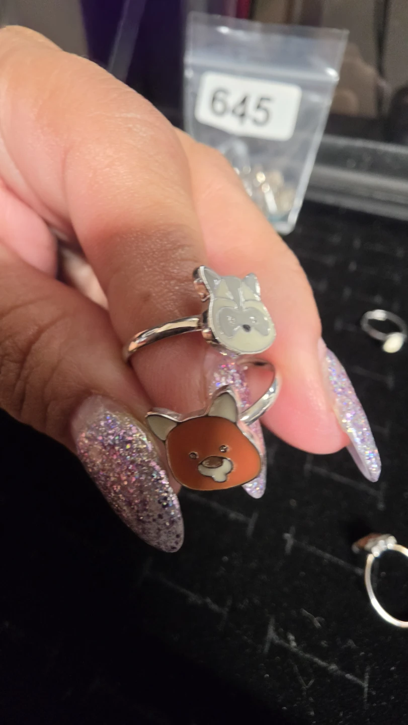Cute Animal Enamel Rings Set of 6 for kids (621) - photo 5