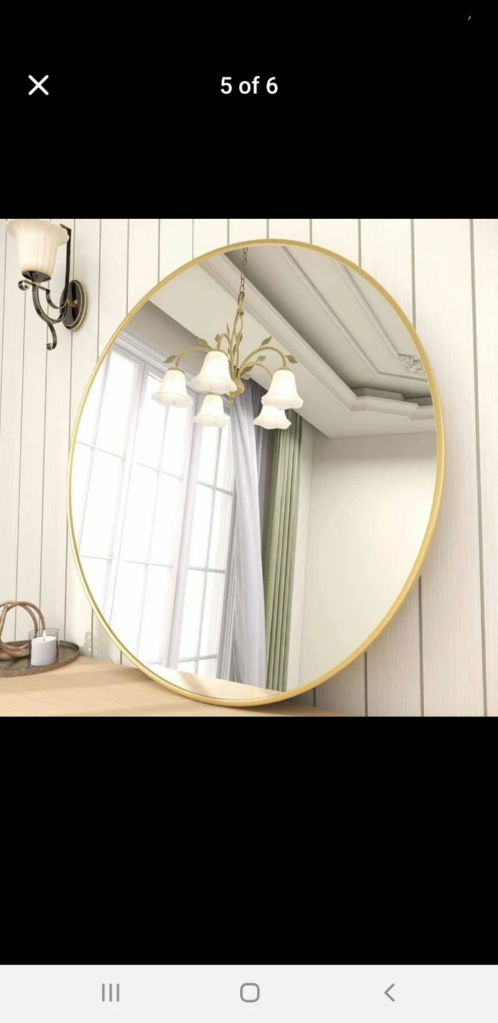 Round Gold Wall Mirror 60 cm / 24" - photo 3
