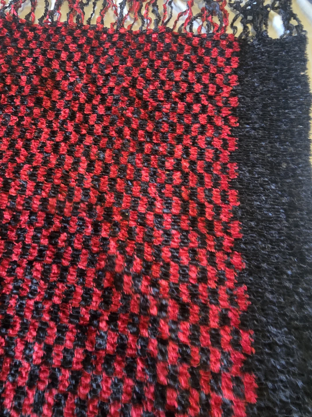 Red and Black  long Woven Scarf - photo 4