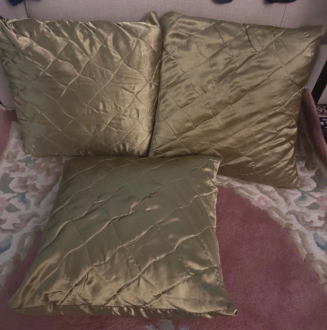 Quilted Throw Pillows - Set of 3