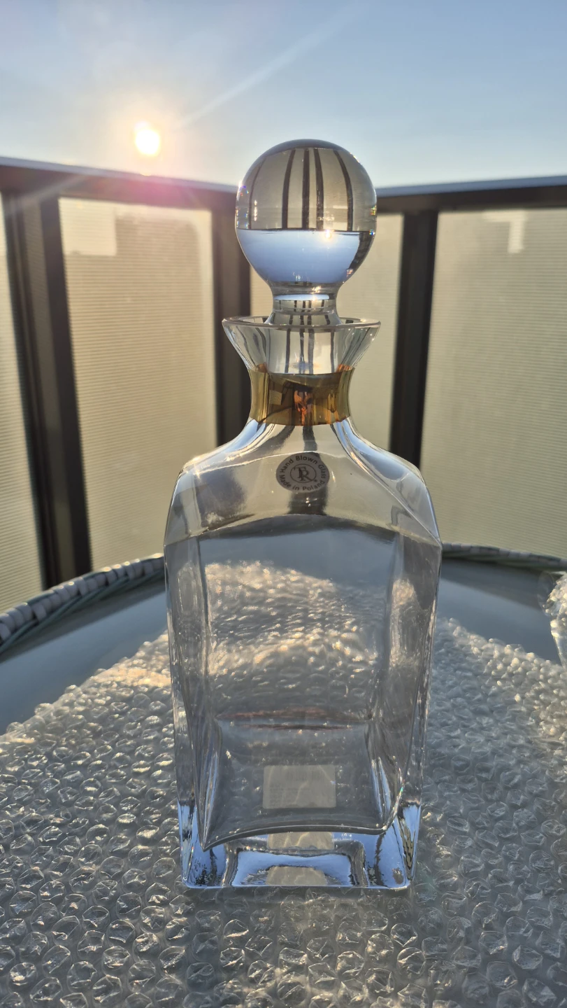 Hand Blown Glass Decanter with Stopper - Made in Poland - photo 3