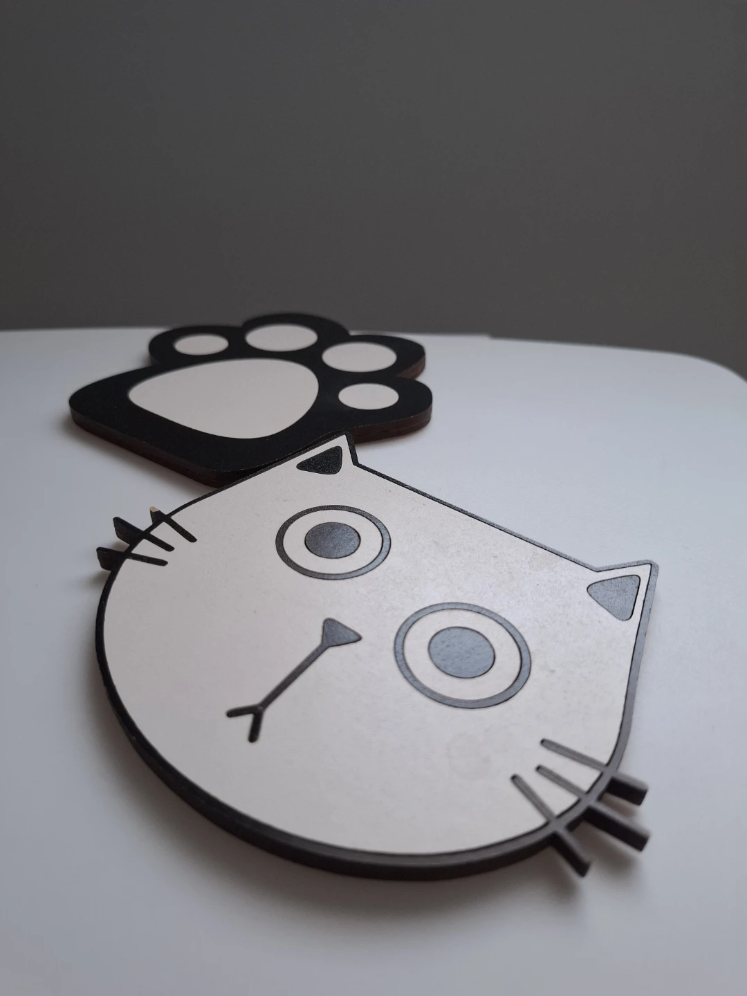 Cat and Paw Print Coasters - Set of 4 - photo 2