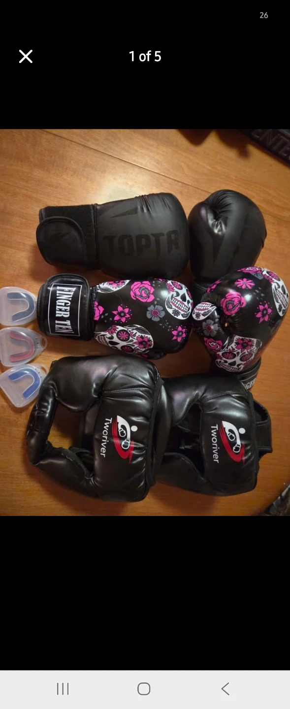 Boxing/MMA Gear Bundle - Headgear, Gloves, Mouthguards