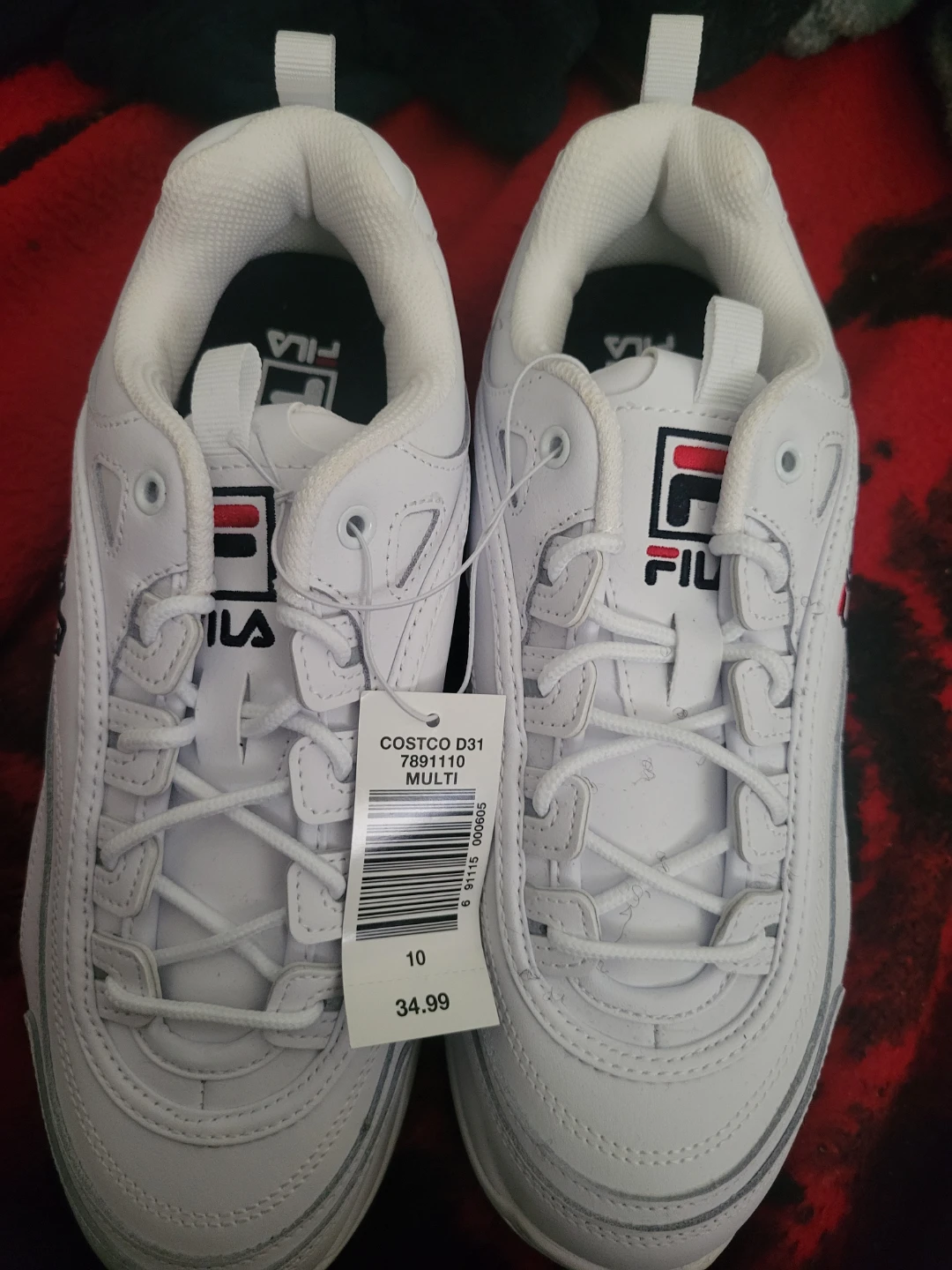 FILA Disruptor II White Sneakers Size 10