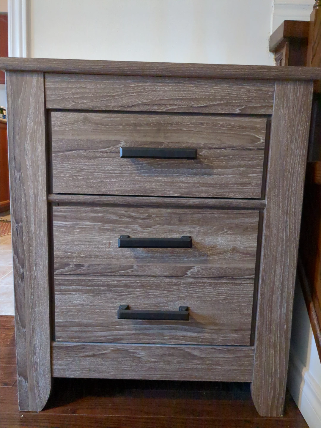 Nightstand with a vintage finish