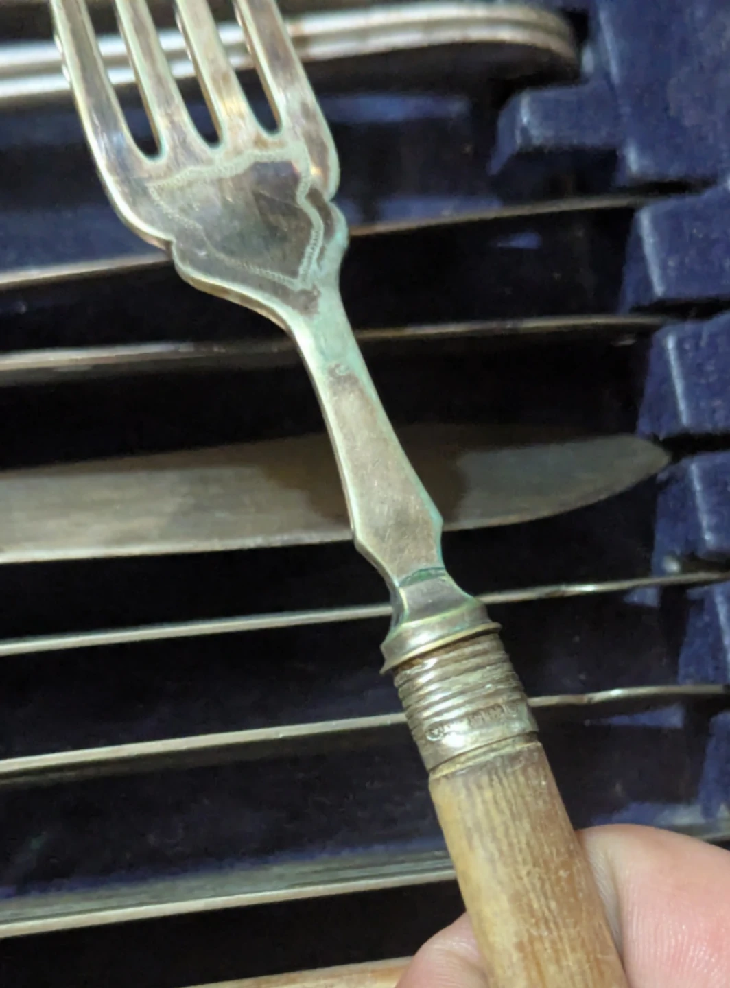 Vintage Silver Plated Butter Knife and Fork Set