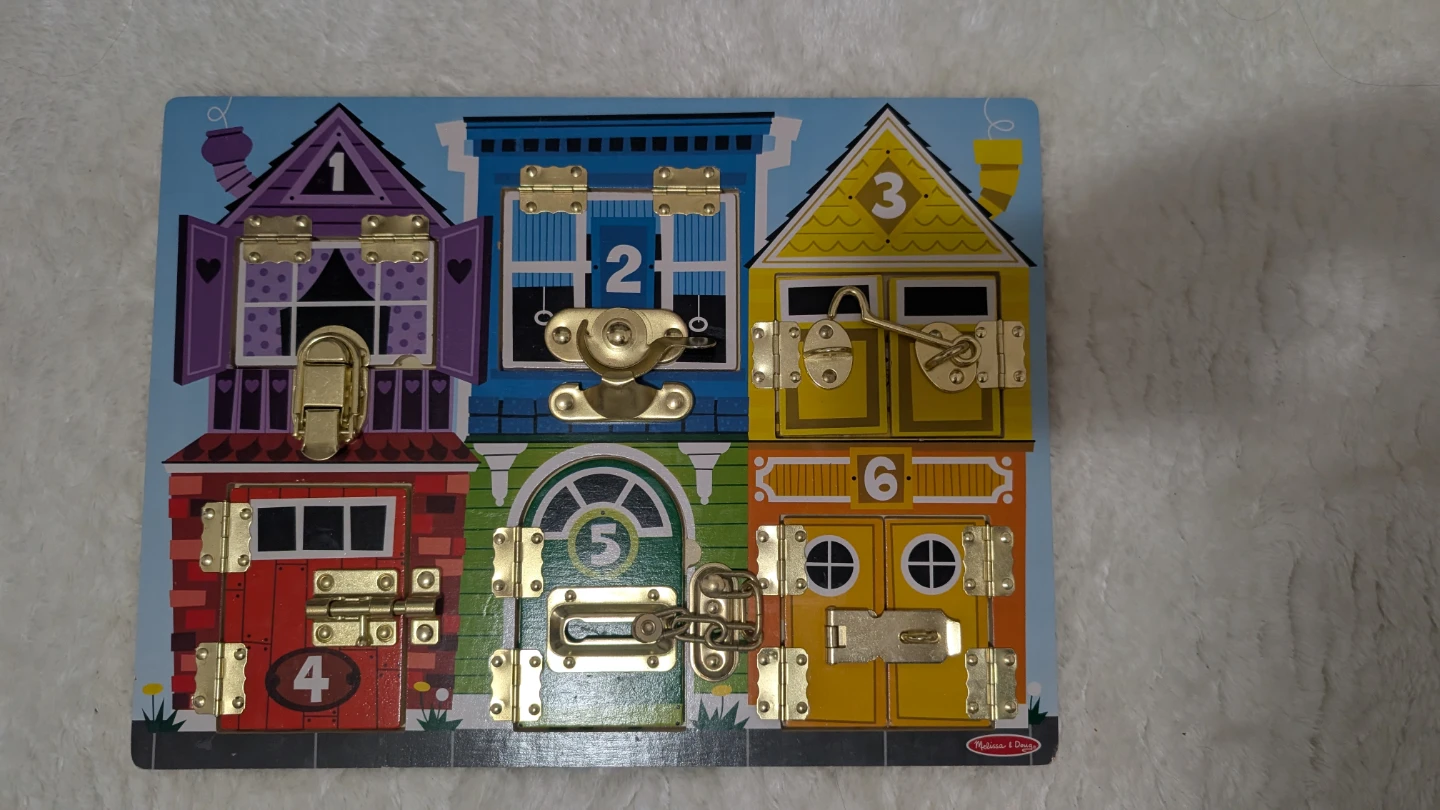 Melissa & Doug Wooden Latches Board Toy