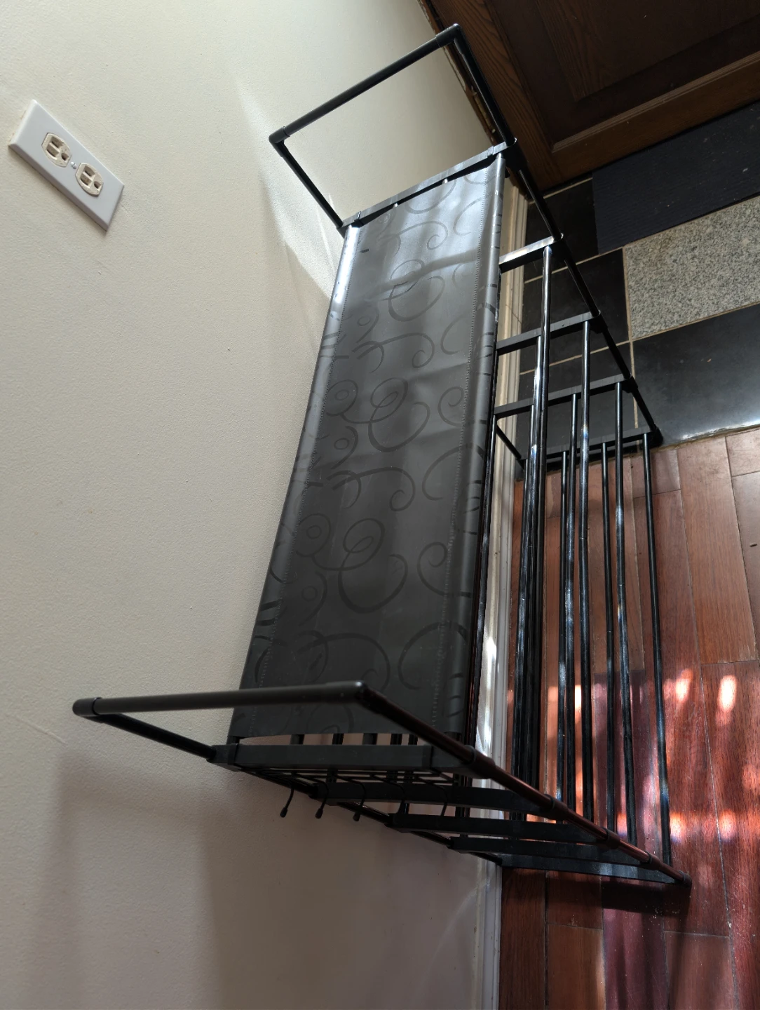 4-Tier Black Shoe Rack - photo 4