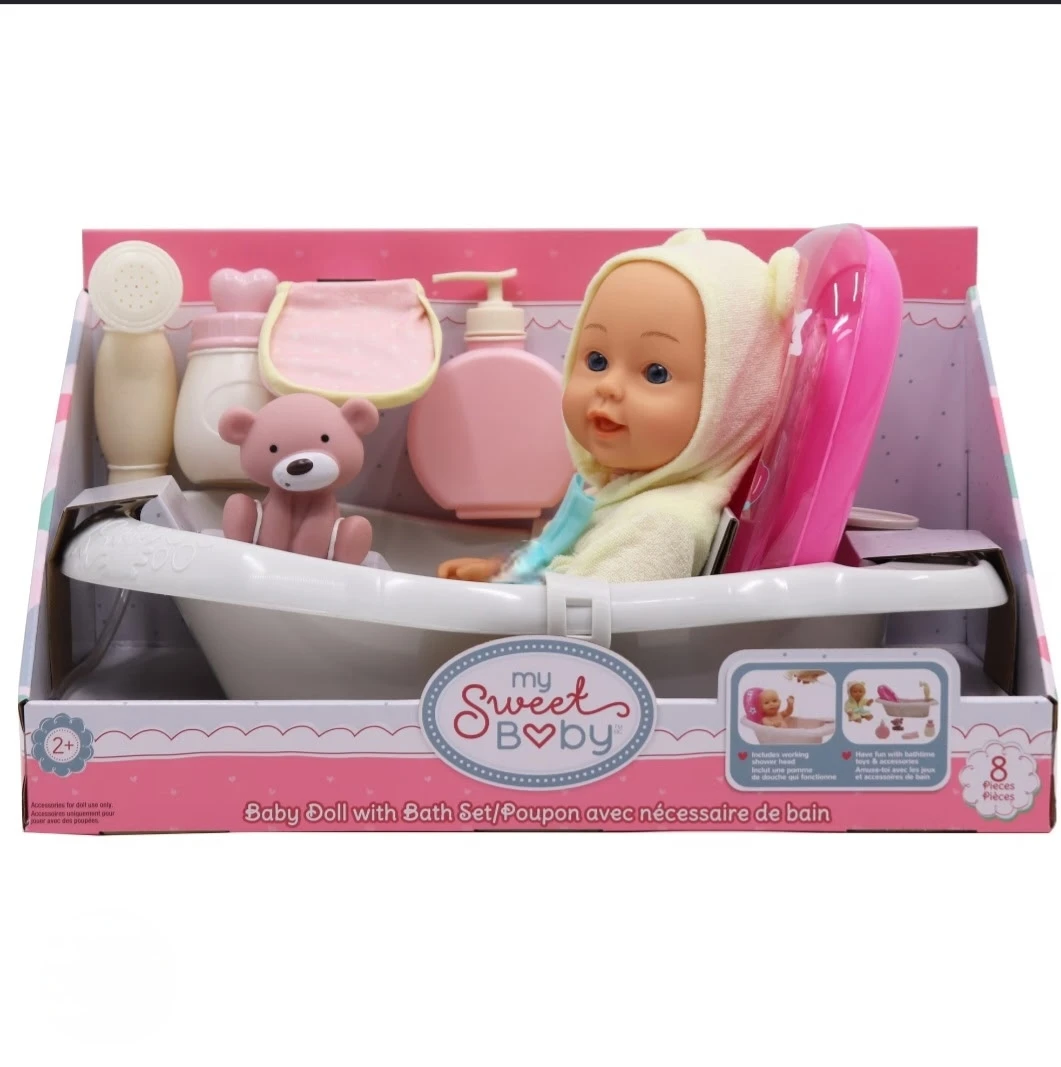 My Sweet Baby Doll with Bath Set - New