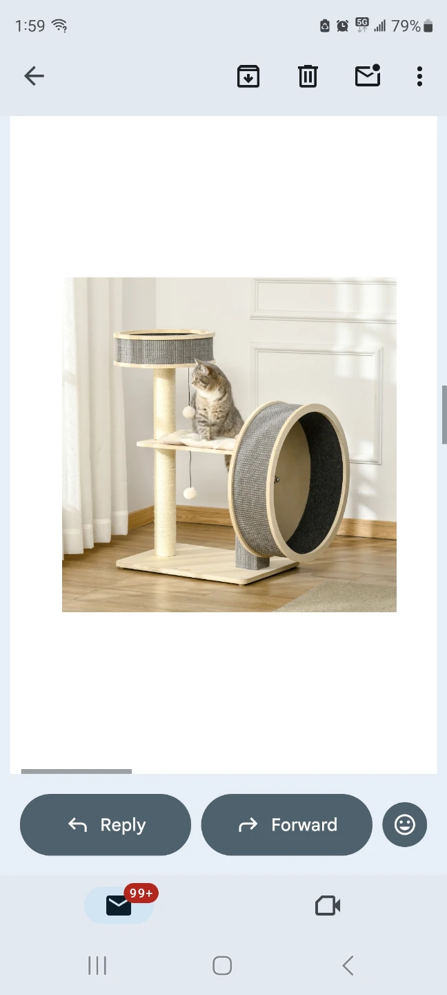 Cat Tree, running wheel combo