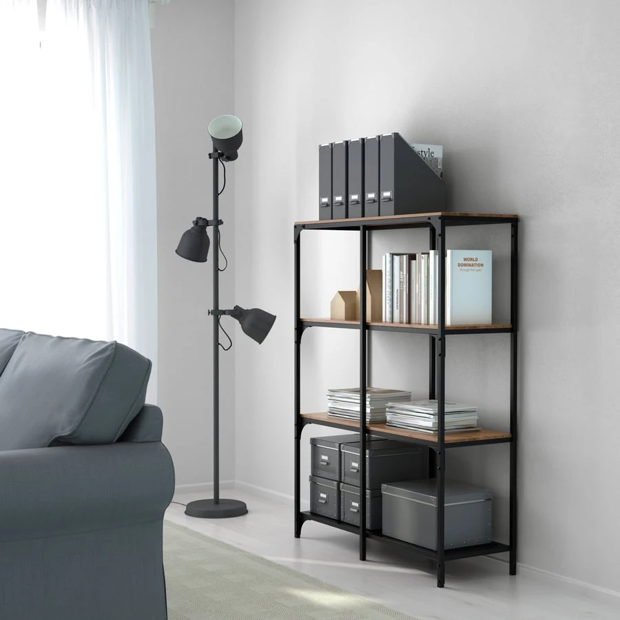 FJALLBO Shelf Unit - Black - photo 2