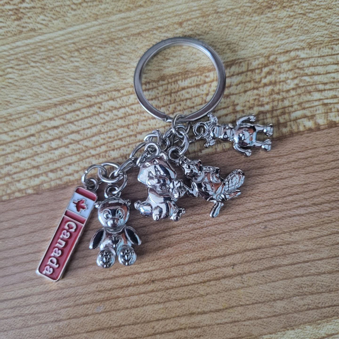 Canada Themed Keychain with Charms