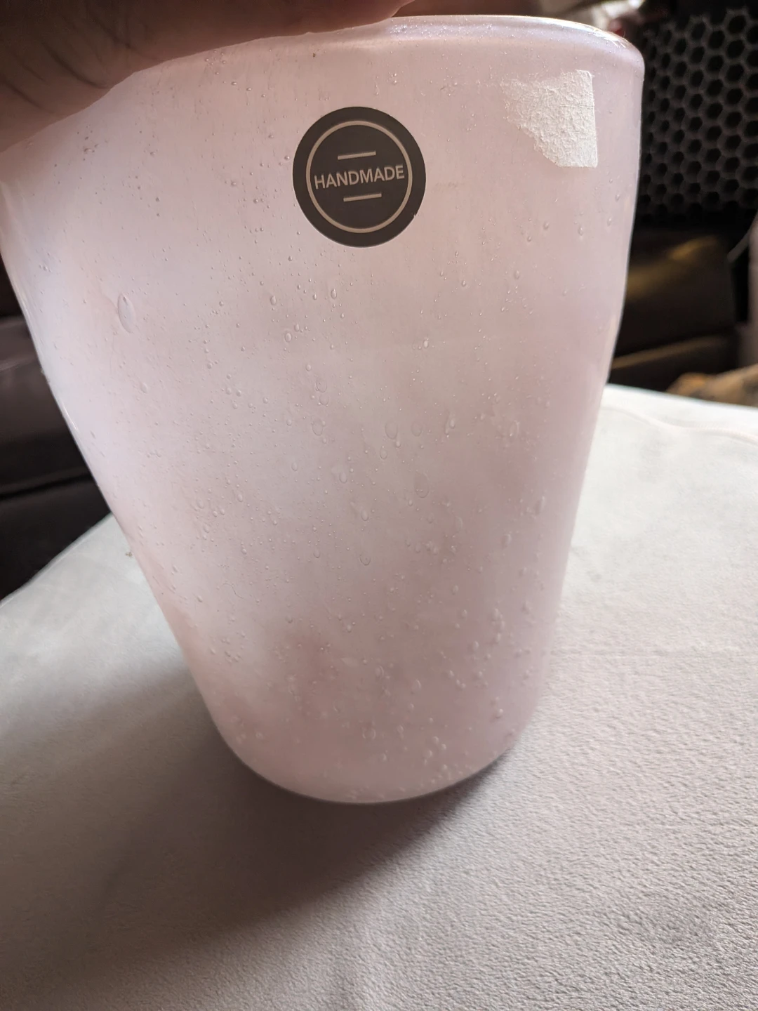 Handmade Pink Glass Vase
