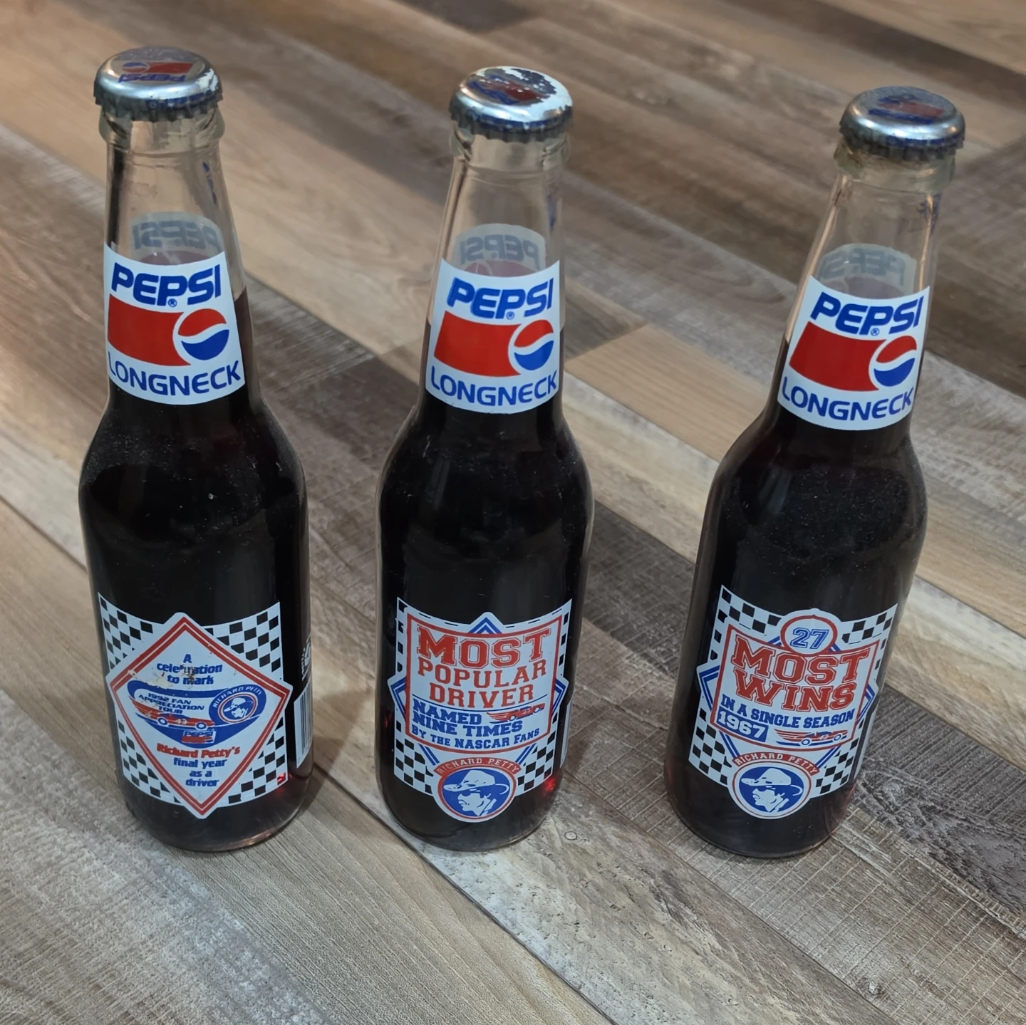 Unopened 1990s NASCAR Collector Longneck Glass Bottles Lot of 3 - photo 2