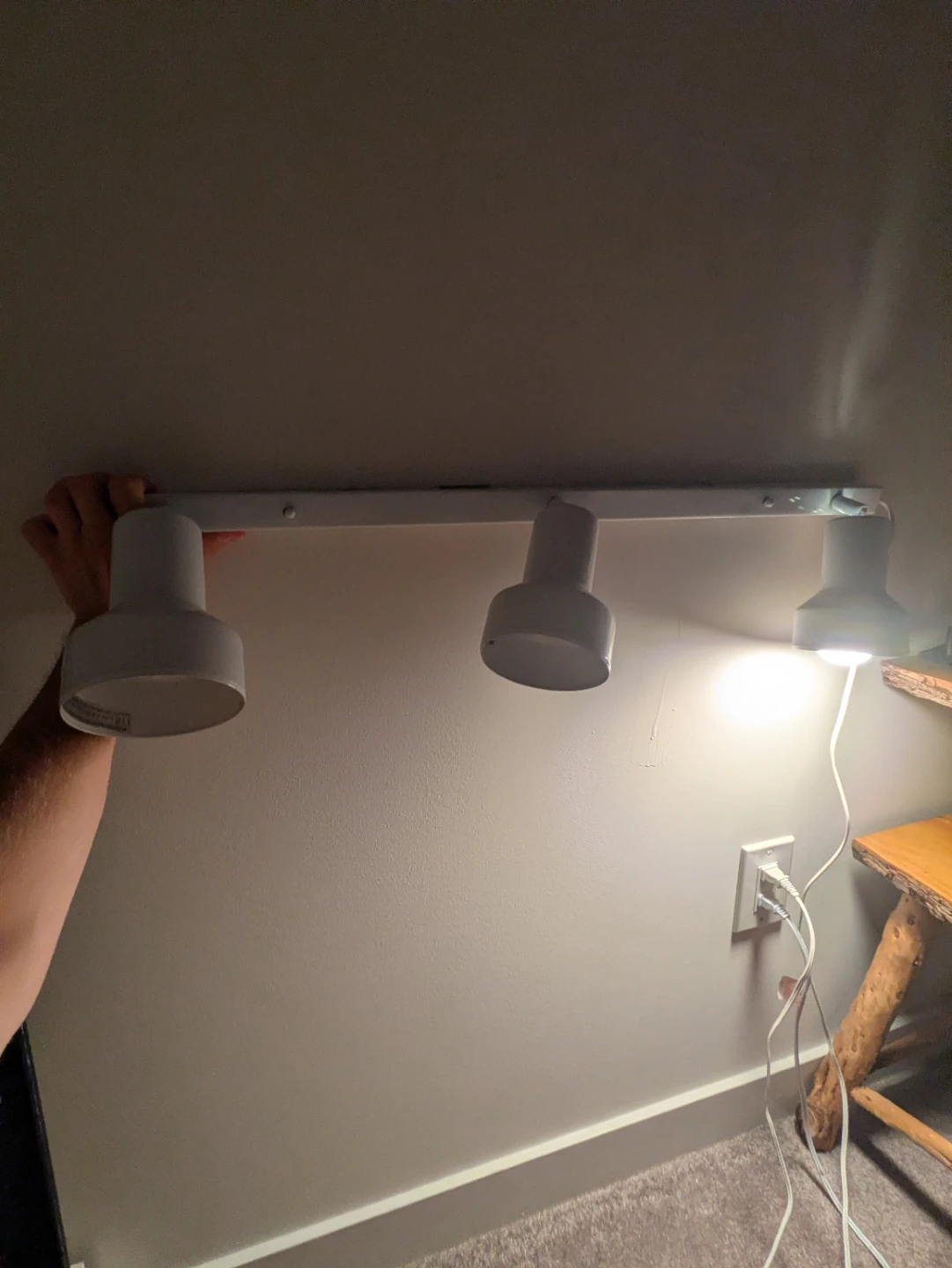 Wall-Outlet Hanging Track Light