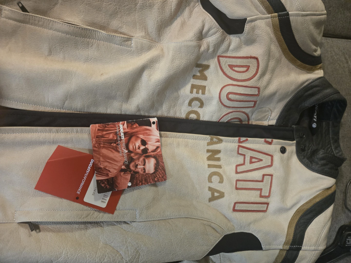 MTech Ducati Meccanica Leather Motorcycle Jacket - photo 3