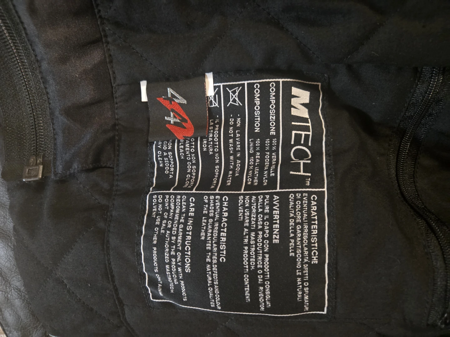 MTech Ducati Meccanica Leather Motorcycle Jacket - photo 4