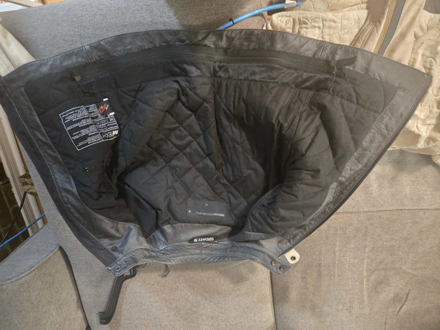 MTech Ducati Meccanica Leather Motorcycle Jacket - photo 5