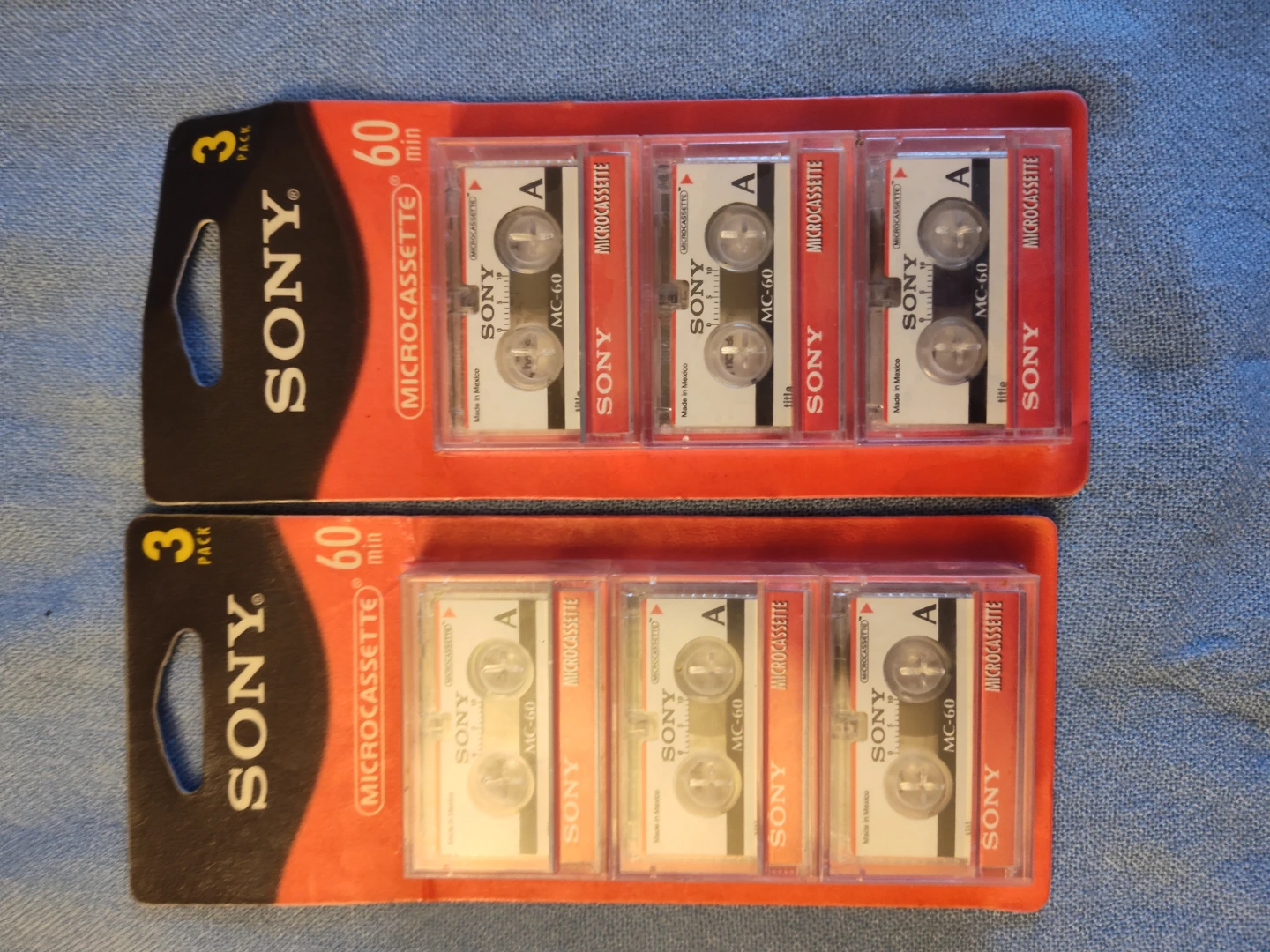 Sony Microcassette MC-60 tapes - 6 pack